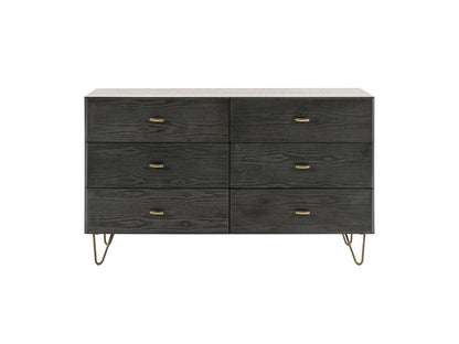 Bryan Grey Wash 6 Drawers Dresser