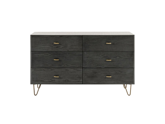 Bryan Grey Wash 6 Drawers Dresser