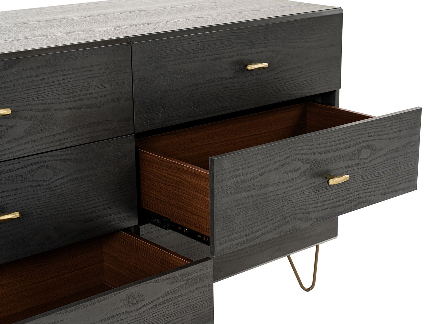 Bryan Grey Wash 6 Drawers Dresser