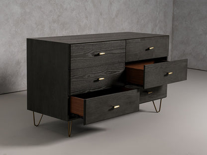 Bryan Grey Wash 6 Drawers Dresser