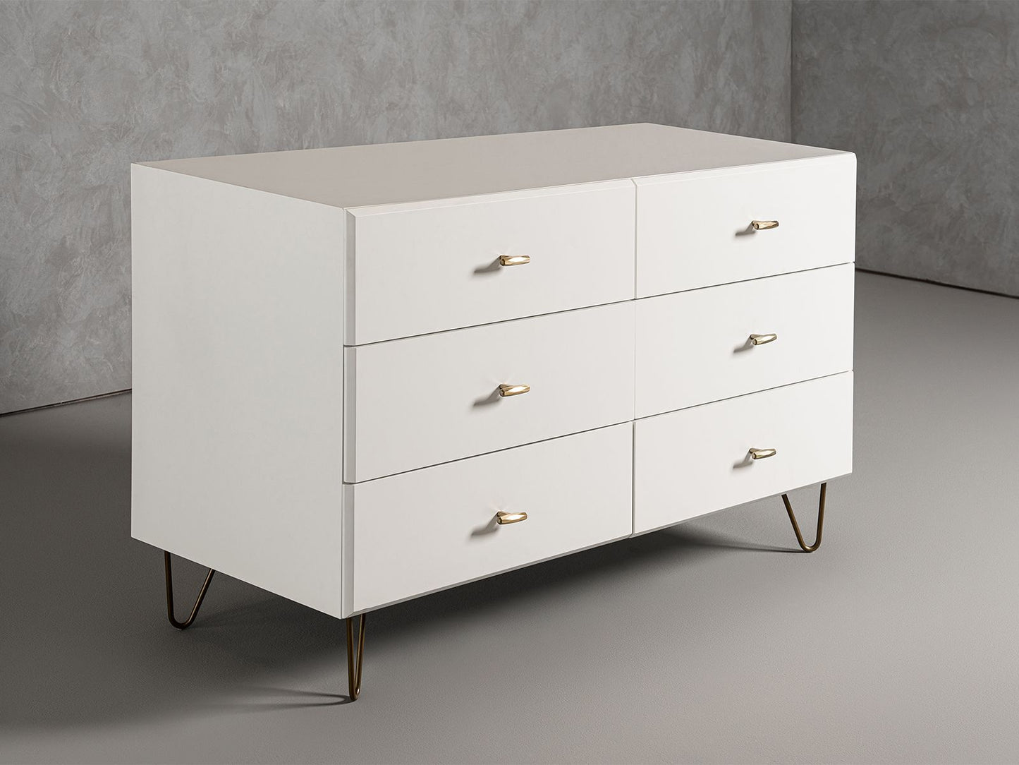 Bryan White Gloss Dresser