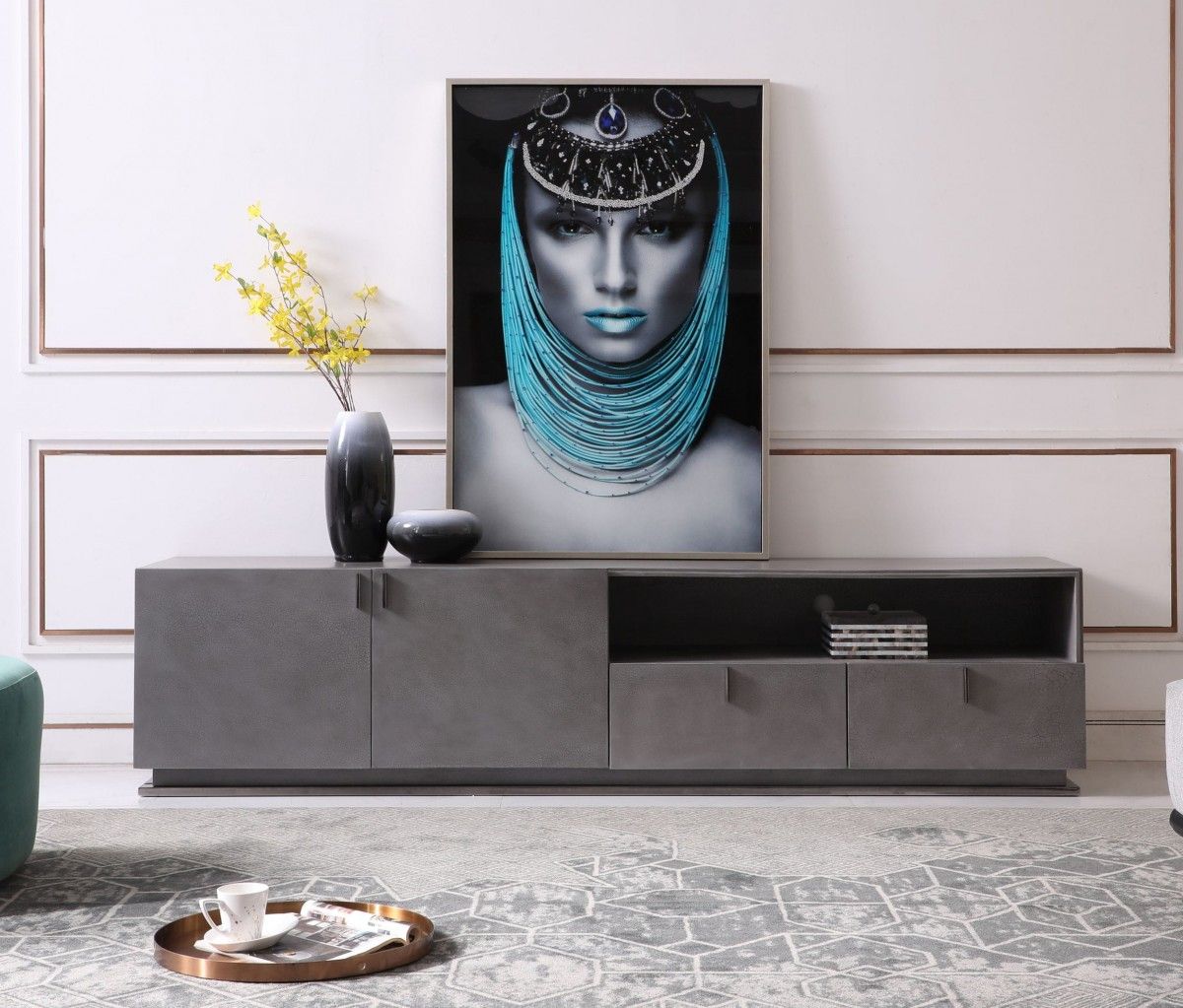 Buckley Grey Crackle Media Console