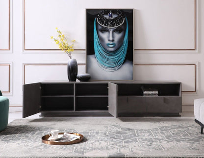 Buckley Grey Crackle Media Console