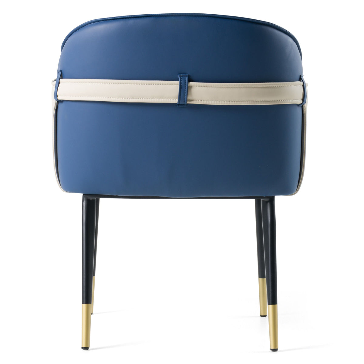 Calder Blue and Beige Bonded Leather Dining Chair
