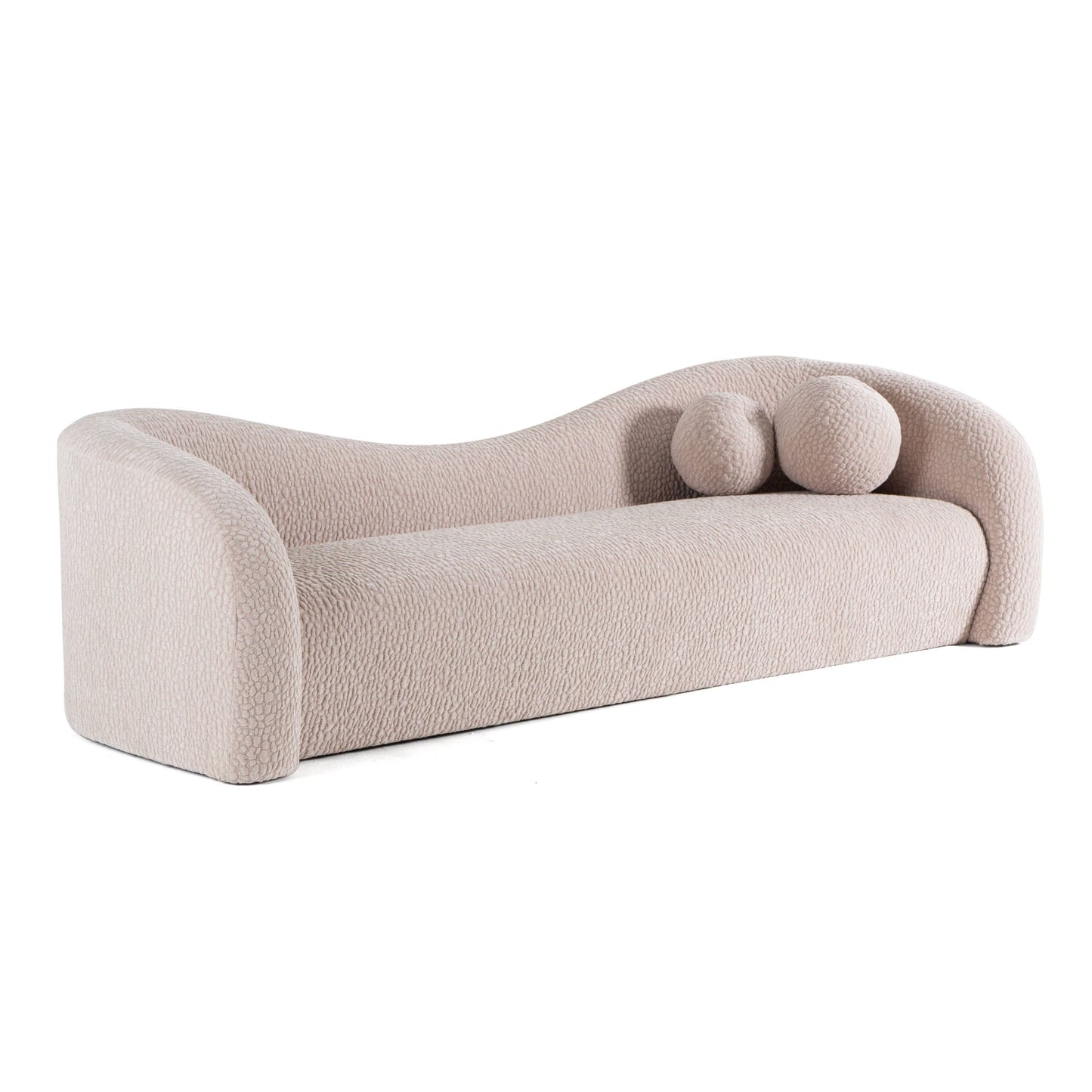 Divani Casa Calico - Contemporary Beige Fabric 3-Seat Sofa