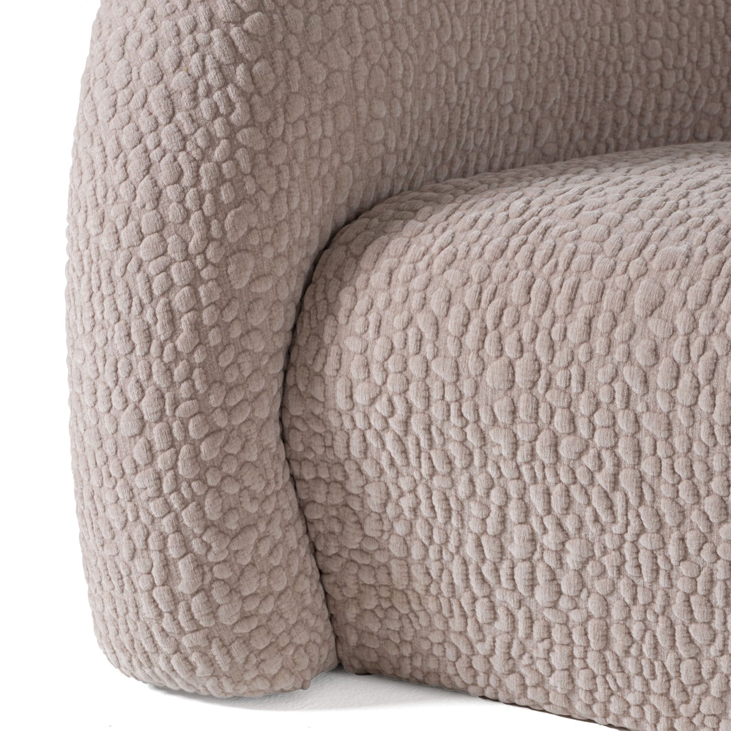 Divani Casa Calico - Contemporary Beige Fabric 3-Seat Sofa