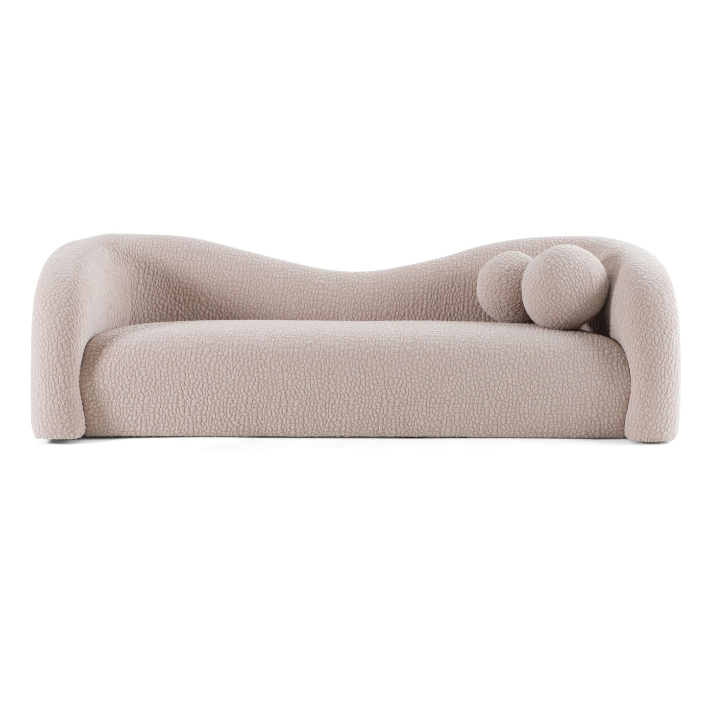 Divani Casa Calico - Contemporary Beige Fabric 4-Seat Sofa