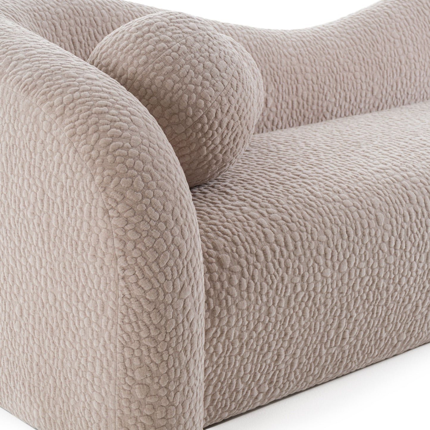 Divani Casa Calico - Contemporary Beige Fabric 4-Seat Sofa