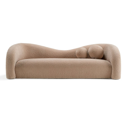 Divani Casa Calico - Contemporary Tan Fabric 3-Seat Sofa