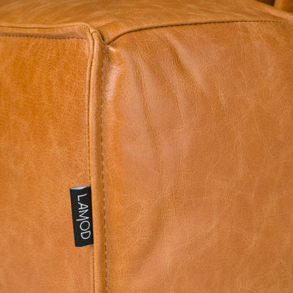 Divani Casa Cambria Modern Cognac Leather Sofa - Luxurious and Comfortable Seating for Contemporary Living Rooms