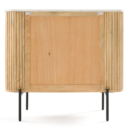 Modrest Cambridge White Marble Mango 3 Drawer Dresser A Stunning Fusion of Natural Elegance and Contemporary Design for Sophisticated Living Spaces