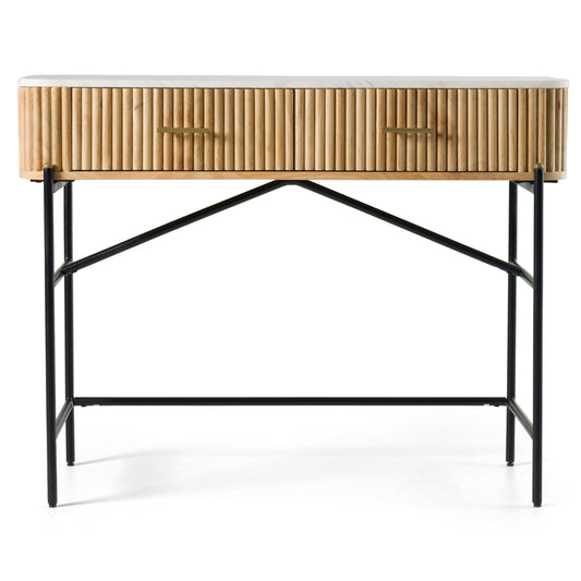 Modrest Cambridge White Marble Mango Vanity Table A Stunning Fusion of Natural Elegance and Contemporary Design for Sophisticated Living Spaces