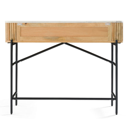 Modrest Cambridge White Marble Mango Vanity Table A Stunning Fusion of Natural Elegance and Contemporary Design for Sophisticated Living Spaces