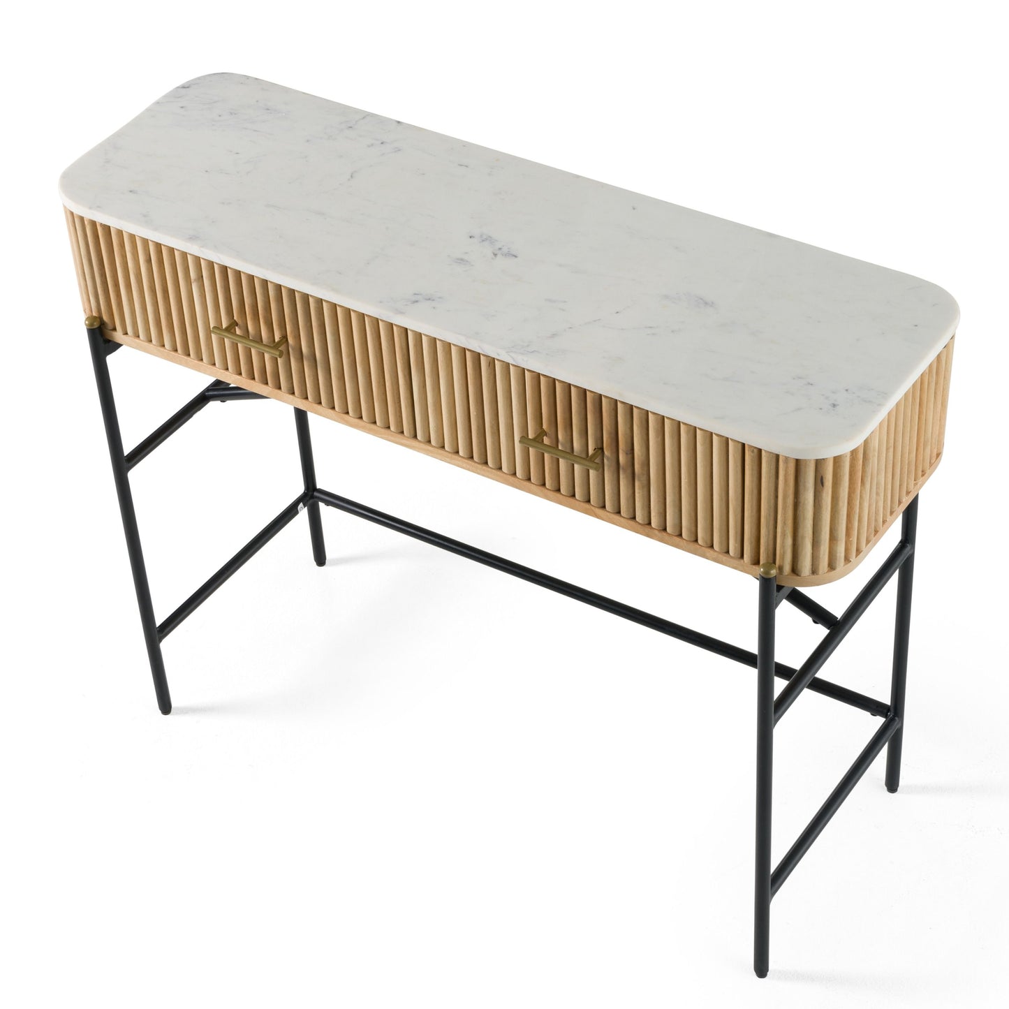 Modrest Cambridge White Marble Mango Vanity Table A Stunning Fusion of Natural Elegance and Contemporary Design for Sophisticated Living Spaces