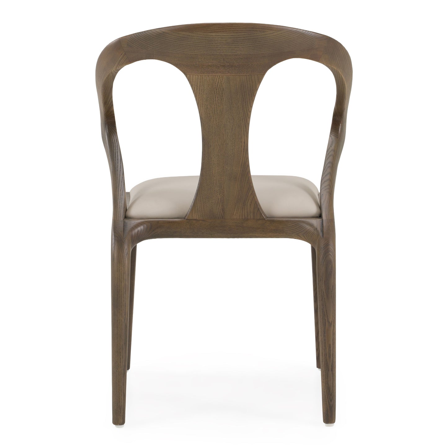 Campbell Mid‑Century Modern Grey Leatherette Dining Arm Chair