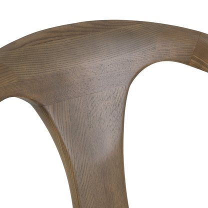 Campbell Mid‑Century Modern Grey Leatherette Dining Arm Chair