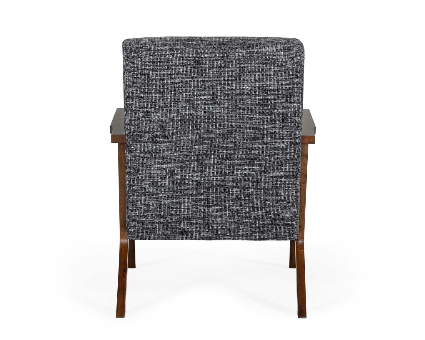 Modrest Candea - Mid-Century Walnut and Grey Accent Chair
