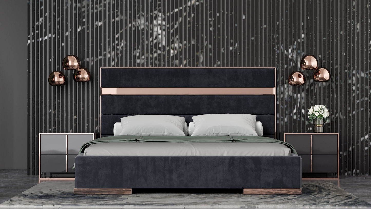 Cartier Black Velvet and Rose Gold Bed