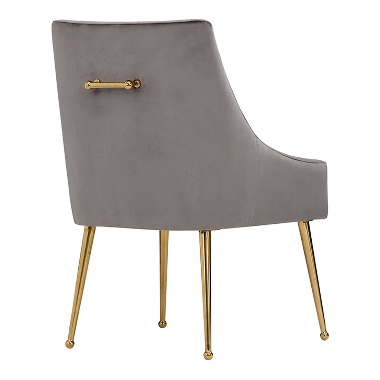 Castana Grey Velvet and Gold Dining Chair Set of 2