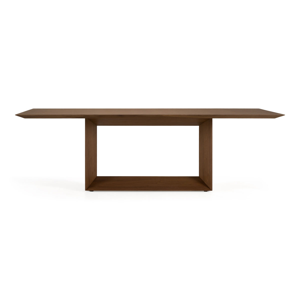 Channa Modern Walnut Dining Table with Beveled Rectangular Top – 95 Inch