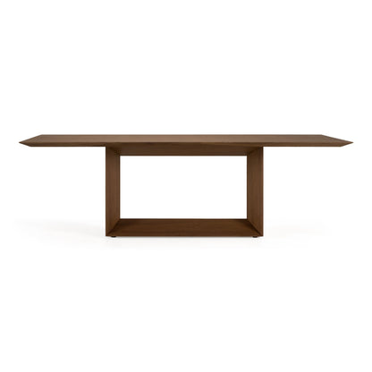 Channa Modern Walnut Dining Table with Beveled Rectangular Top – 95 Inch