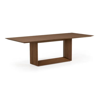 Channa Modern Walnut Dining Table with Beveled Rectangular Top – 95 Inch