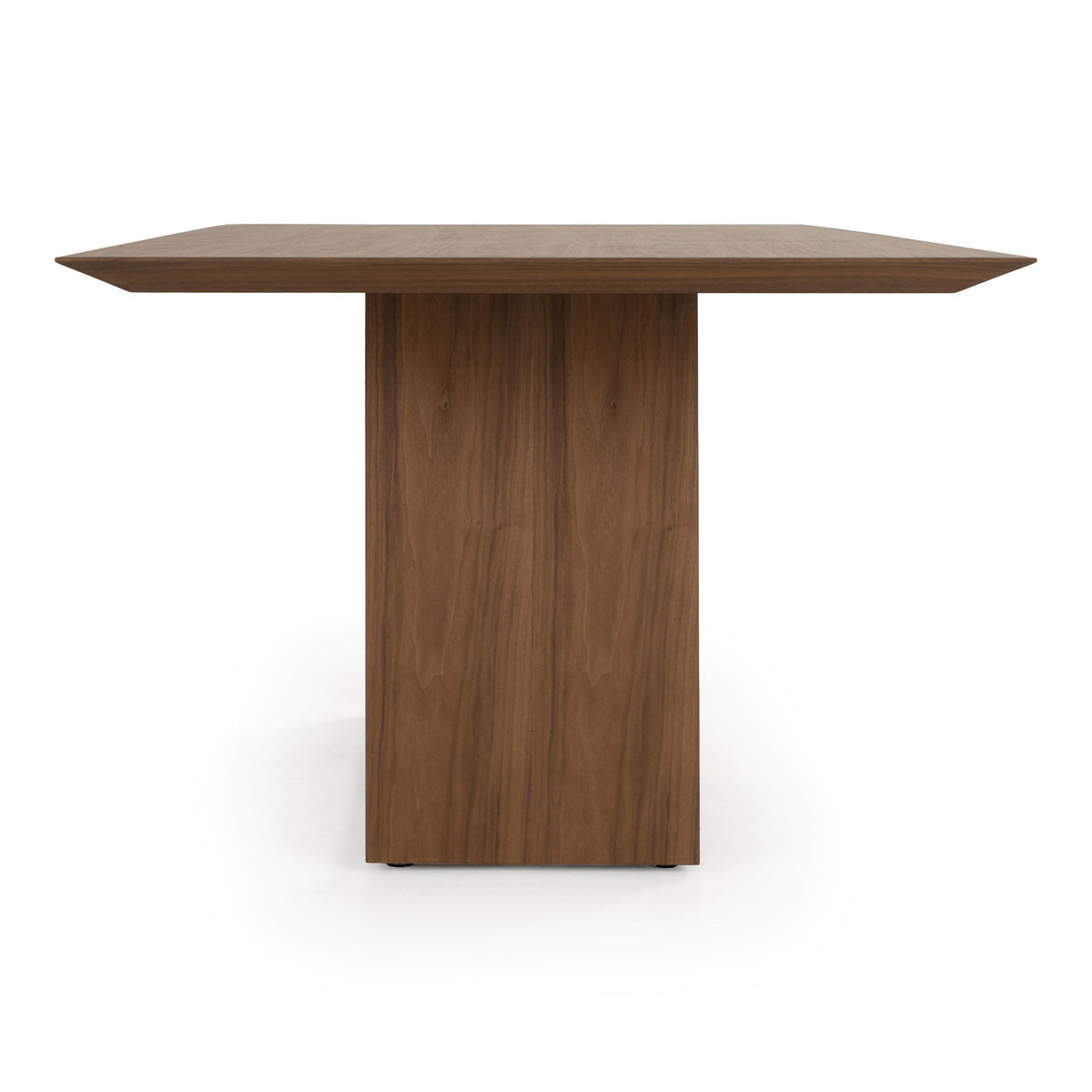 Channa Modern Walnut Dining Table with Beveled Rectangular Top – 95 Inch