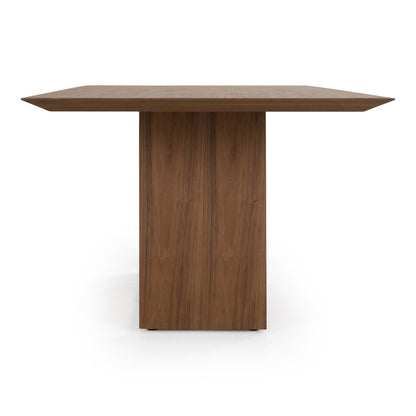 Channa Modern Walnut Dining Table with Beveled Rectangular Top – 95 Inch