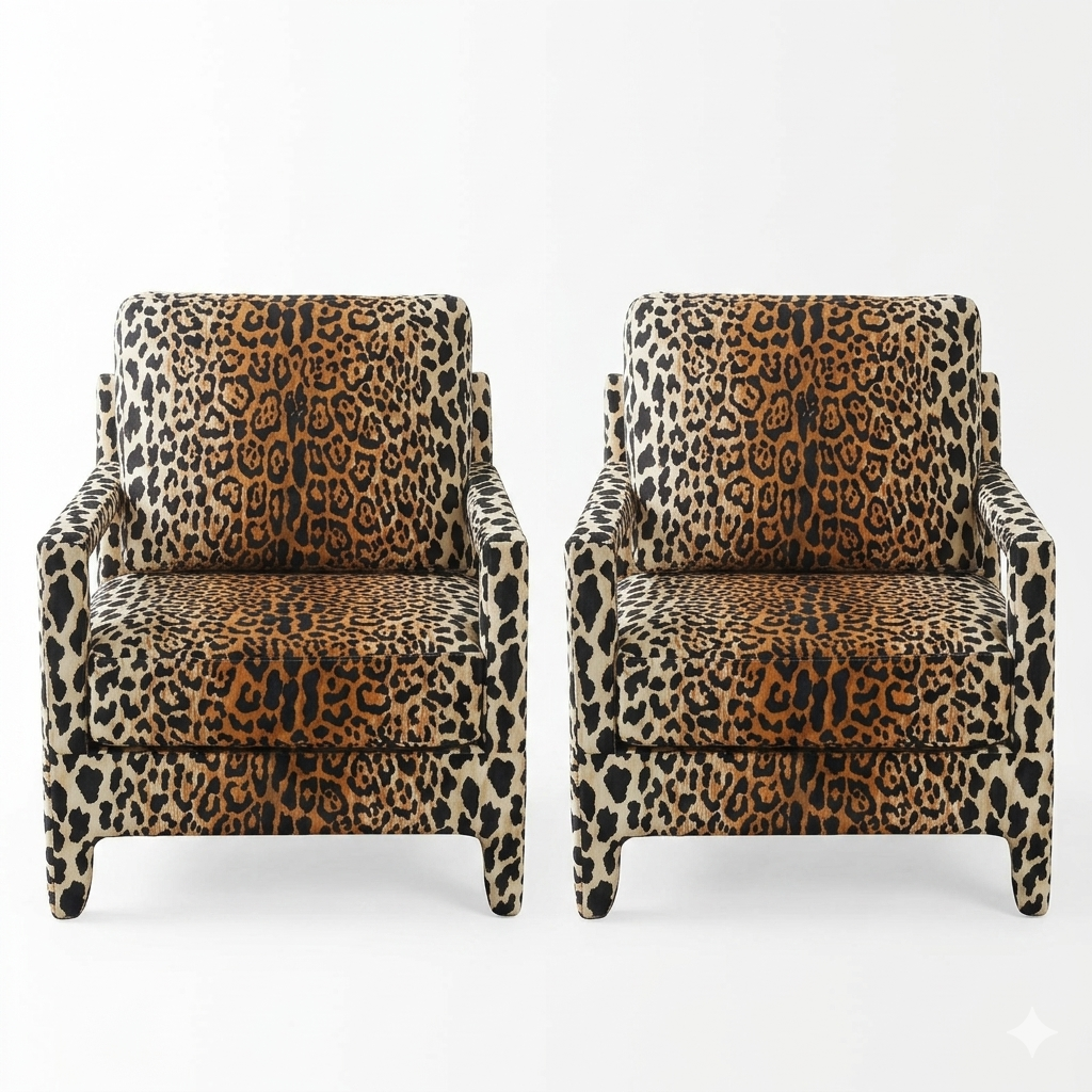Cheetah Print Lounge Chair – Upholstered Accent Chairs