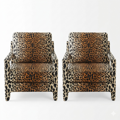 Cheetah Print Lounge Chair – Upholstered Accent Chairs