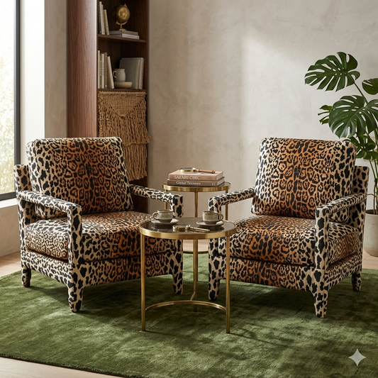 Cheetah Print Lounge Chair – Upholstered Accent Chairs