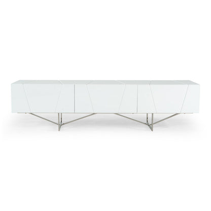 Chrysler White High Gloss TV Stand