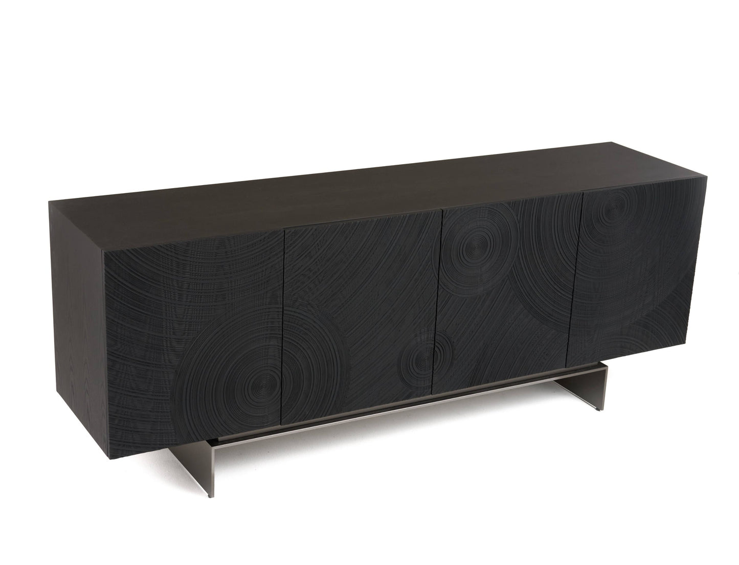 Modrest Cirque Modern Black Ash Buffet for a Sleek and Contemporary Dining Room Storage Solution