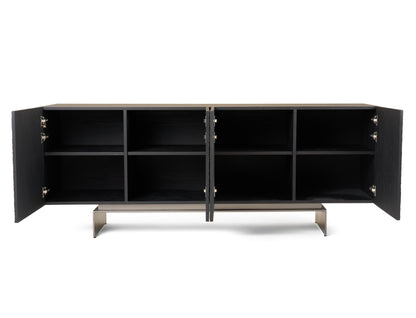 Modrest Cirque Modern Black Ash Buffet for a Sleek and Contemporary Dining Room Storage Solution