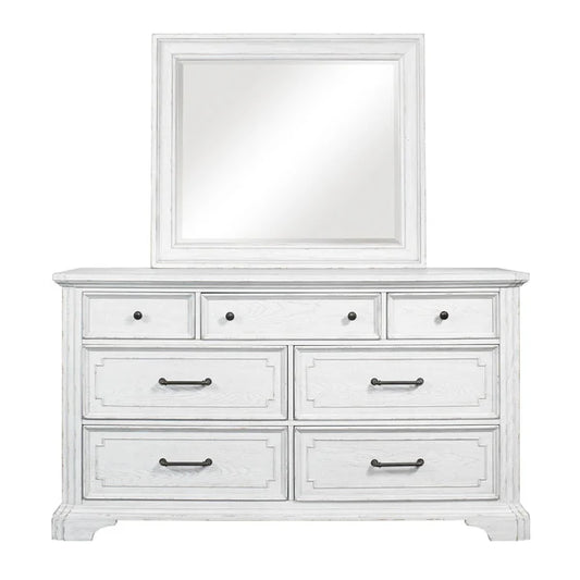 Clara White Mist Dresser & Mirror