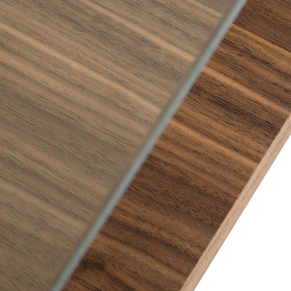 Clarion Walnut and Glass Coffee Table