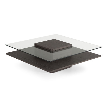 Clarion Grey Elm and Glass Coffee Table