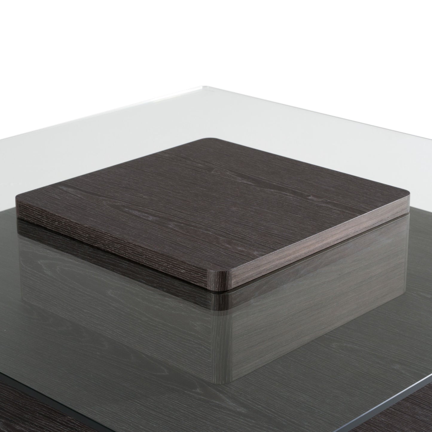 Clarion Grey Elm and Glass Coffee Table