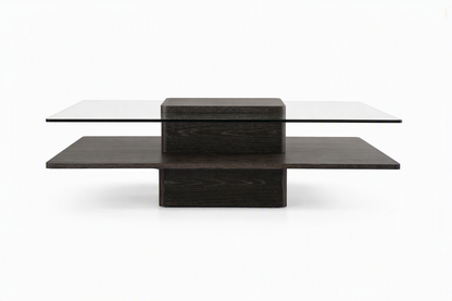 Clarion Grey Elm and Glass Coffee Table