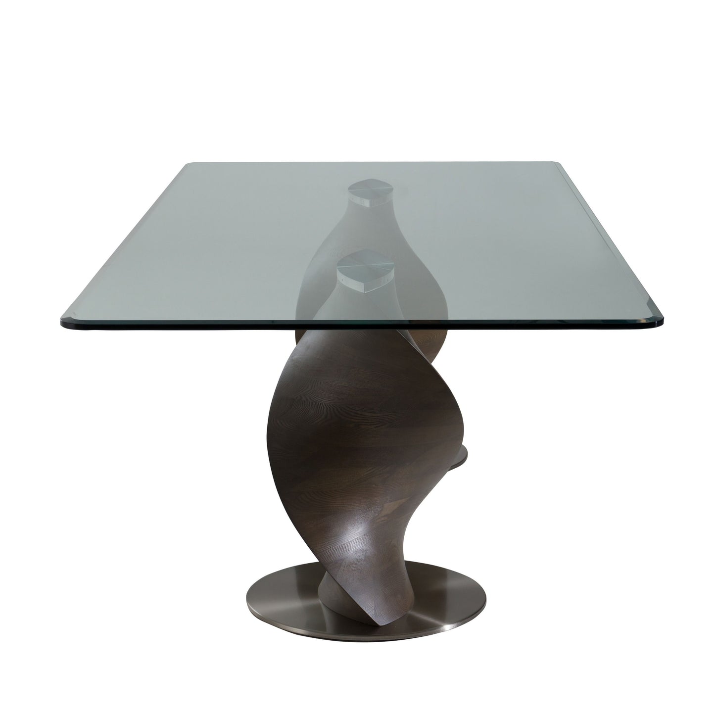 Modrest Cleveland - Contemporary Glass and Grey Ash Dining Table