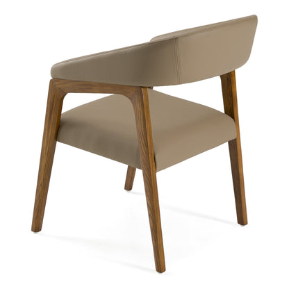Clive Taupe and Walnut Dining Chair