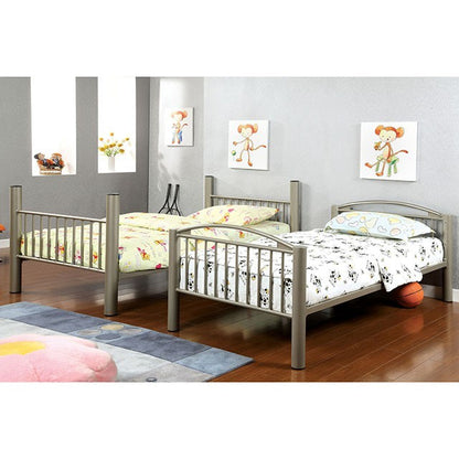 Lovita Metallic Gold Bunk Bed