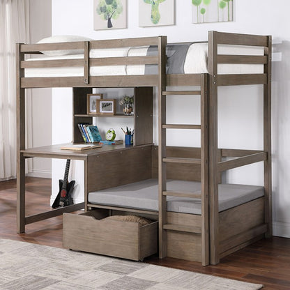 Callistus Twin Workstation Loft Bunk Bed