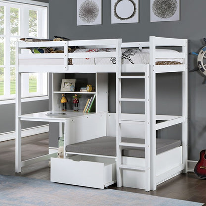 Callistus Twin Workstation Loft Bunk Bed