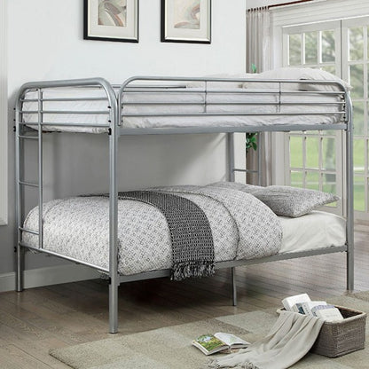 Opal Silver Metal Bunk Bed