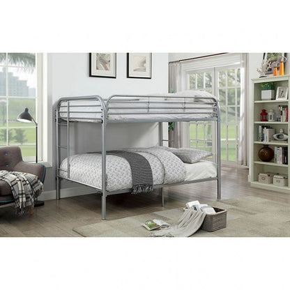 Opal Silver Metal Bunk Bed