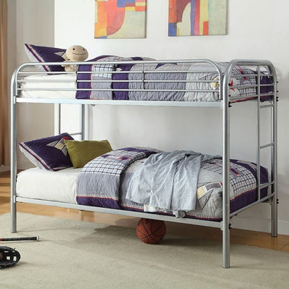 Opal Silver Metal Bunk Bed