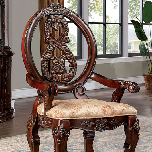 Normandy Traditional Solid Wood Brown Cherry ARM Chair