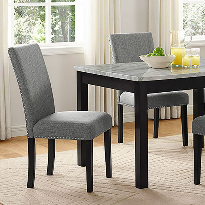 Rostock Transitional Faux Marble 5 Pc Dining Set