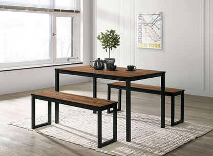 Tripoli Industrial Walnut 3 Pc Dining Set